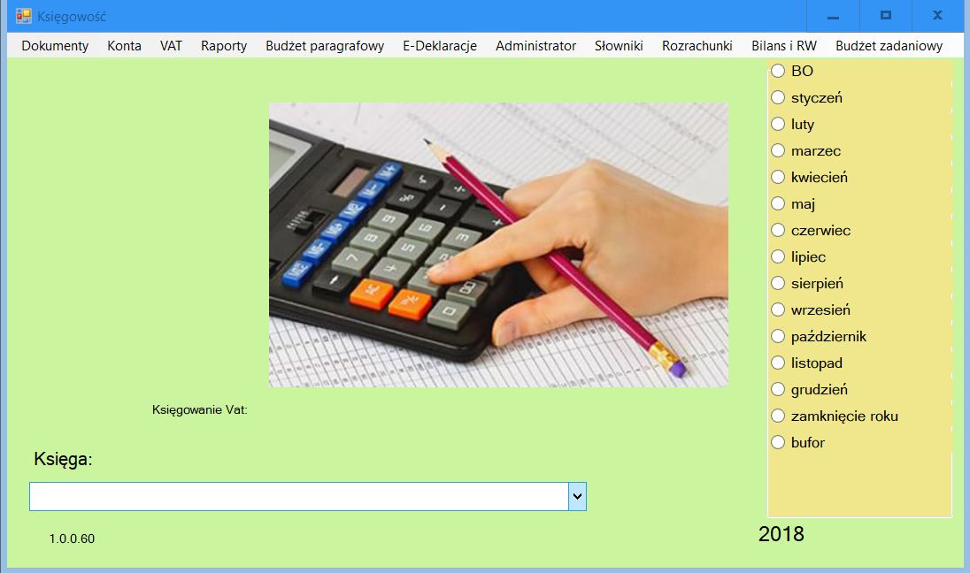 główny ekran główny ekran programu